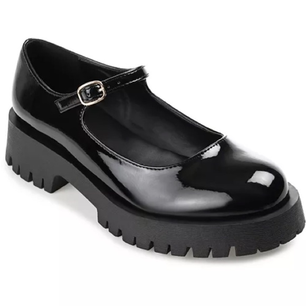 NWT Journee Collection Women’s Black Patent Leather Mary Jane Shoes